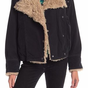 Free People Owen Faux Fur Trim Jacket